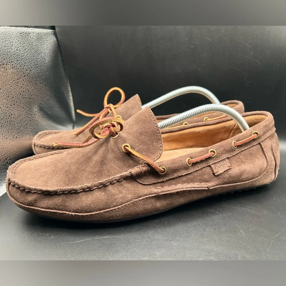 Polo Ralph Lauren Leather Brown Moccasin Loafers Driving Shoes Men’s 12D